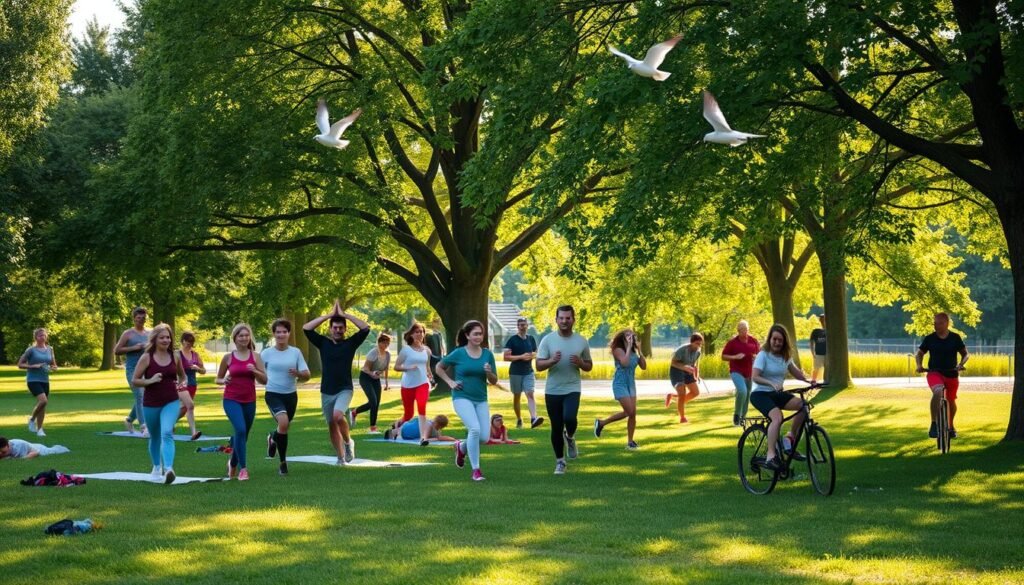 outdoor exercise benefits for stress relief