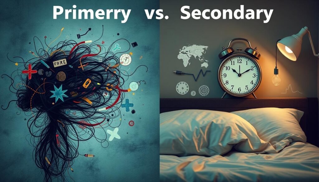 Describe the Causes of Primary and Secondary Insomnia