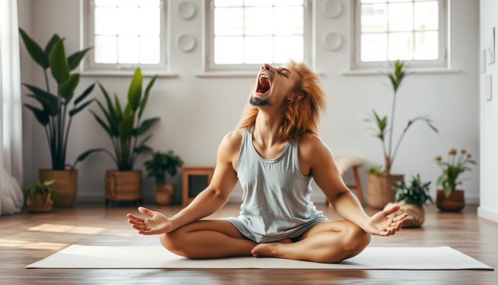 Lion’s Breath technique