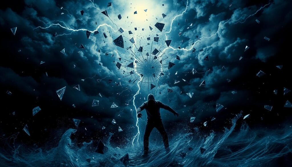 Panic level anxiety illustration