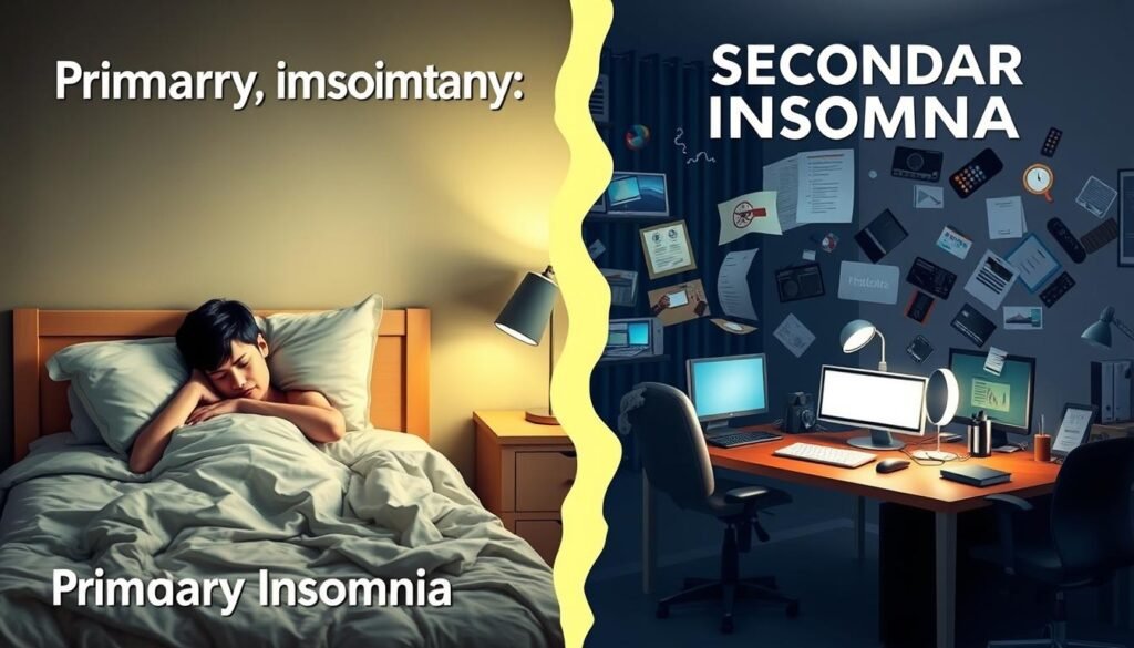 Primary insomnia and secondary insomnia differences