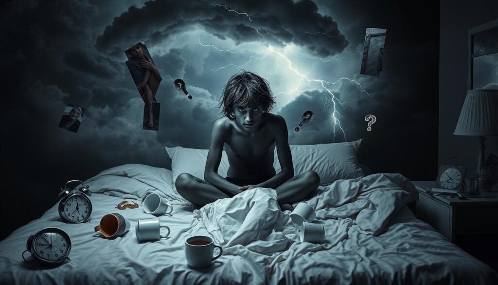 Symptoms of sleep deprivation and anxiety
