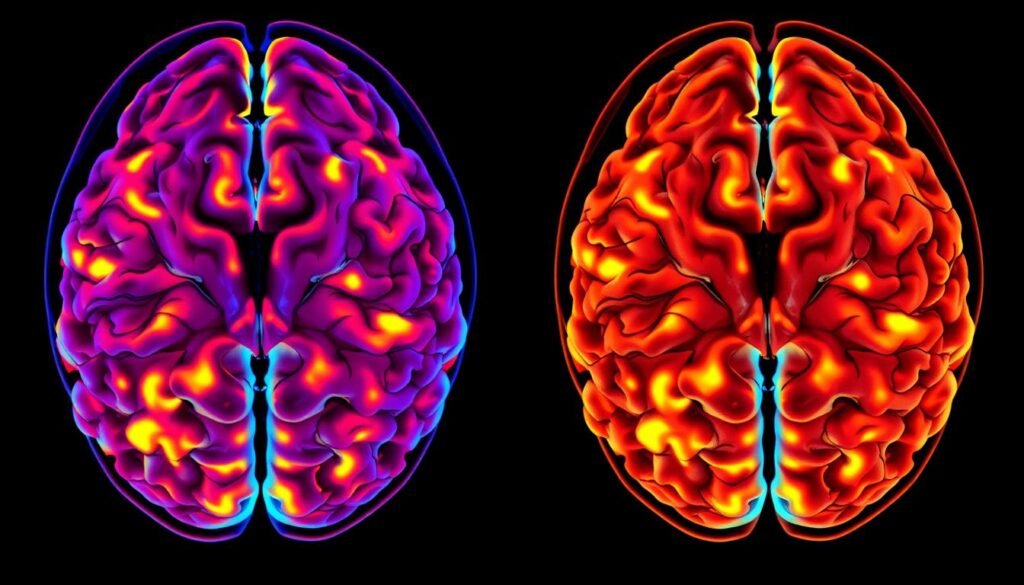 anxiety brain scan vs normal