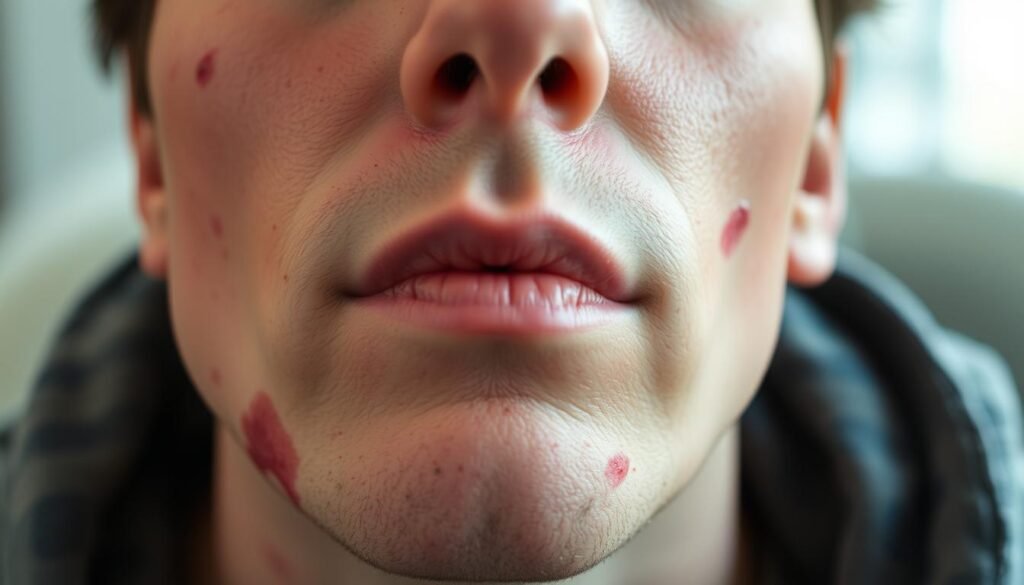 anxiety rash on face