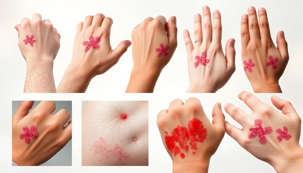 anxiety skin rash types