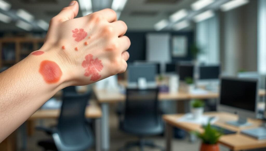 anxiety stress rash pictures