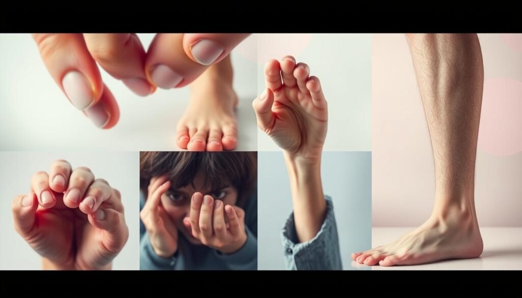 anxiety tics examples