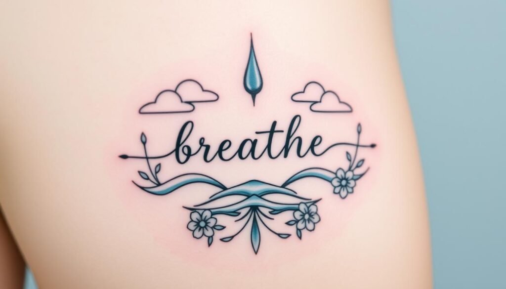 breathe symbol ink