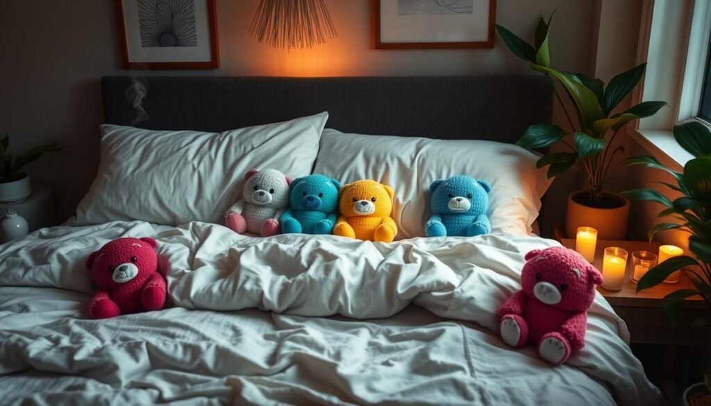 calming bedtime routine with anxiety plushes