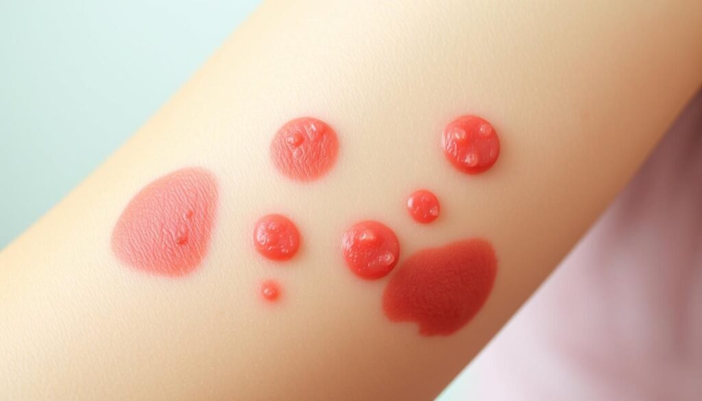 common anxiety rash characteristics