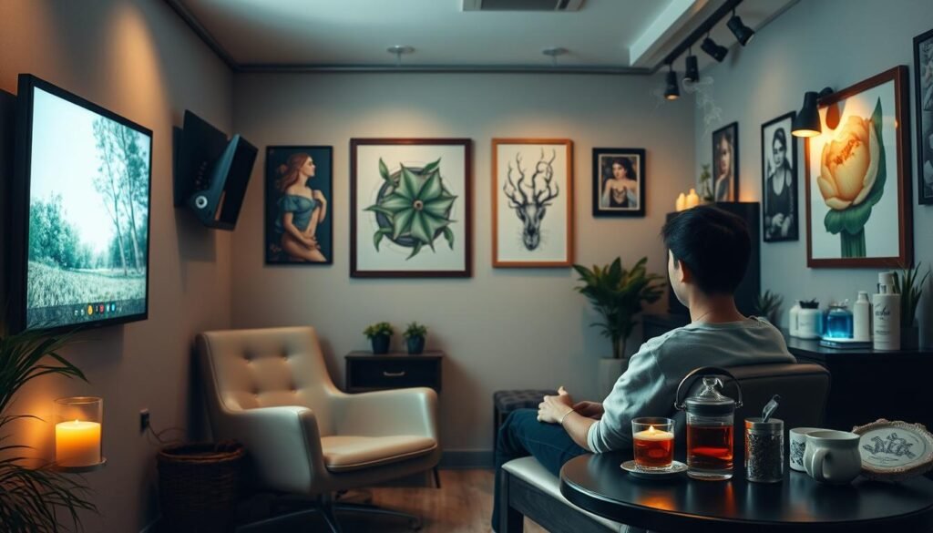 distracting techniques during tattoos