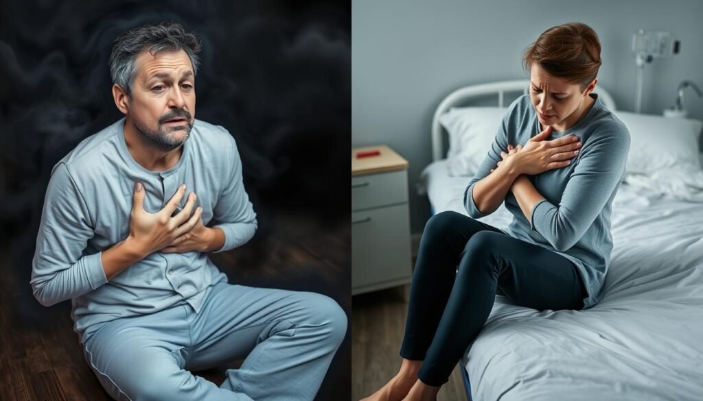 panic attack symptoms vs heart attack symptoms