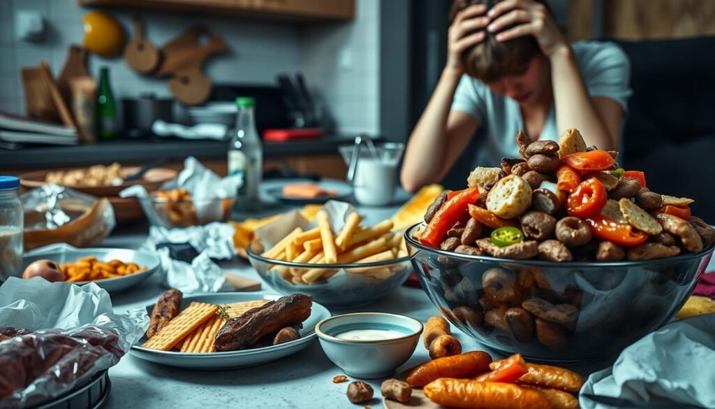 stress eating and weight gain affecting blood pressure