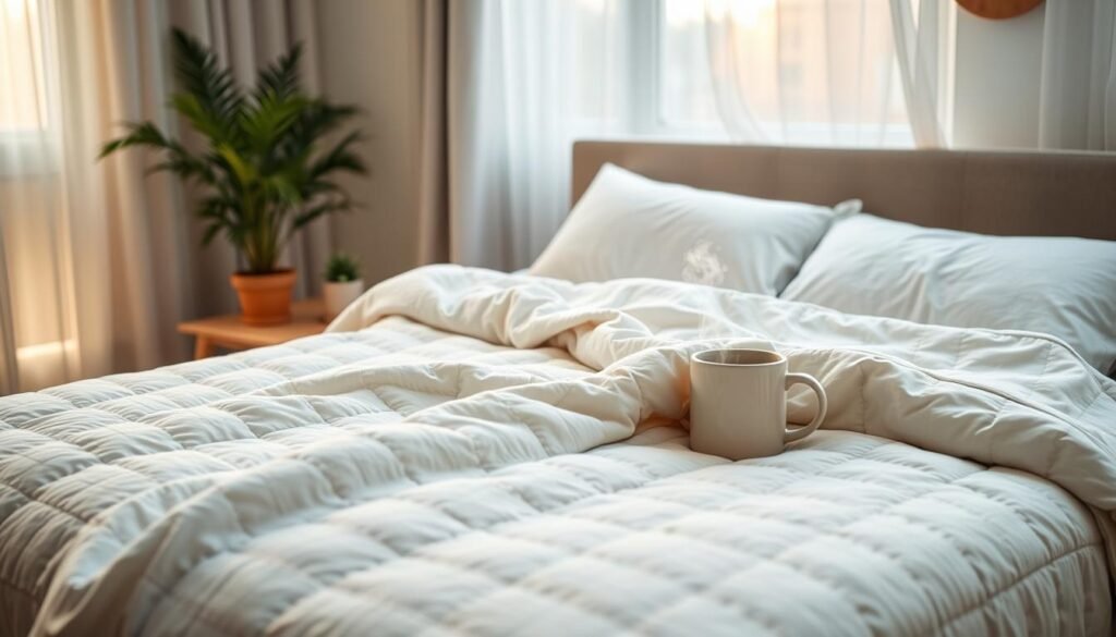 weighted blankets providing comfort and anxiety relief
