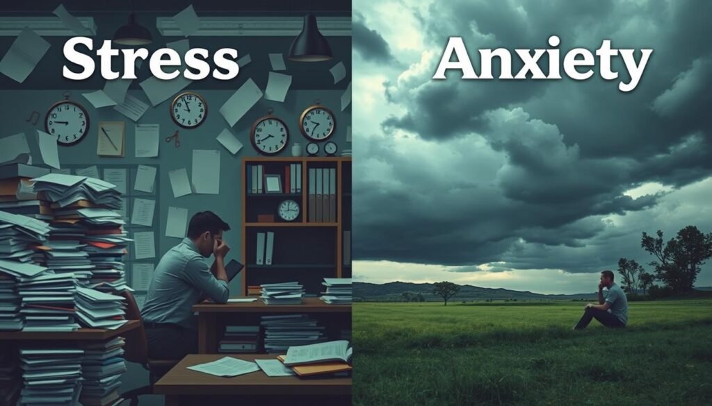what is the difference between stress and anxiety