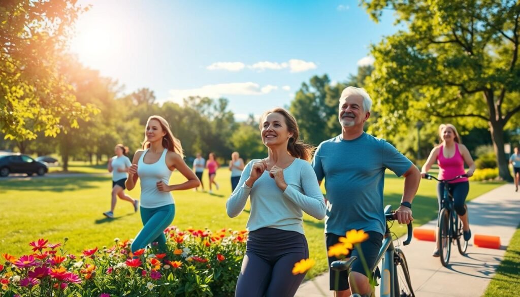Engaging in physical exercise and anxiety relief