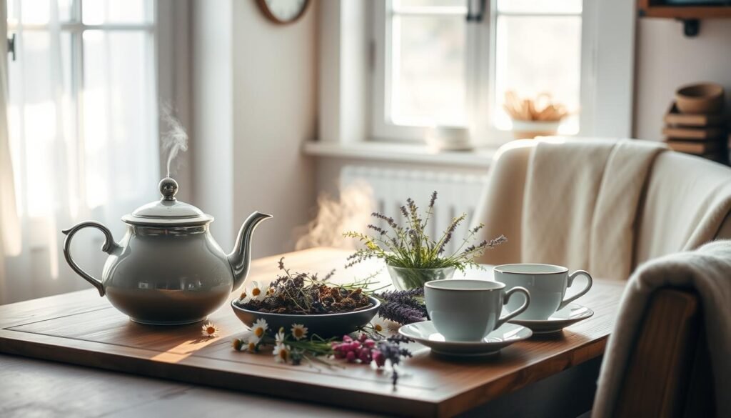 daily tea routine for calming anxiety