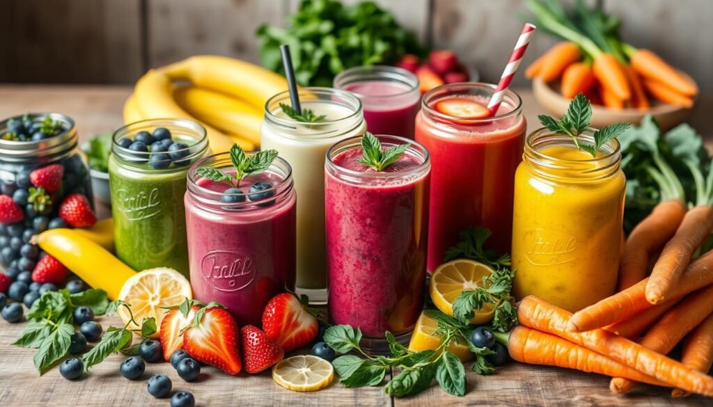 fruit smoothies and vegetable smoothies for nutritional boosts