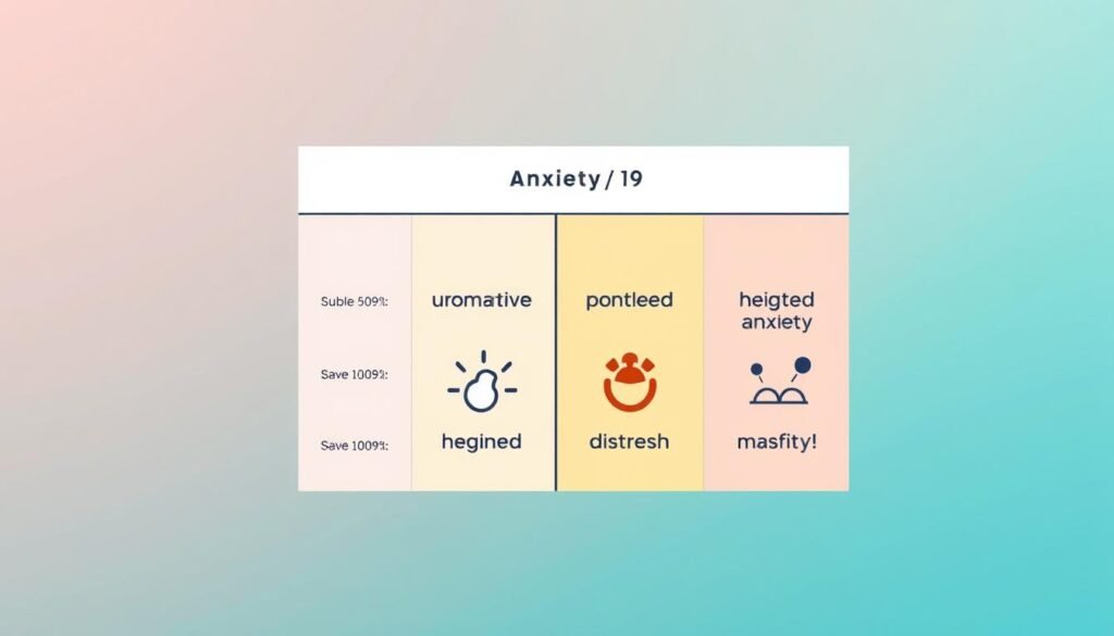 levels of anxiety table