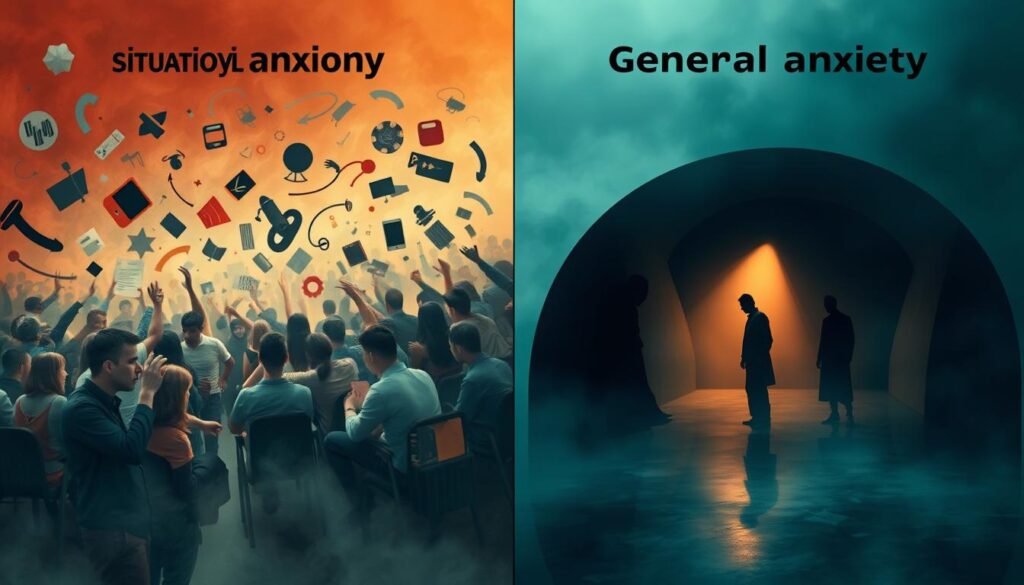 situational anxiety vs generalized anxiety