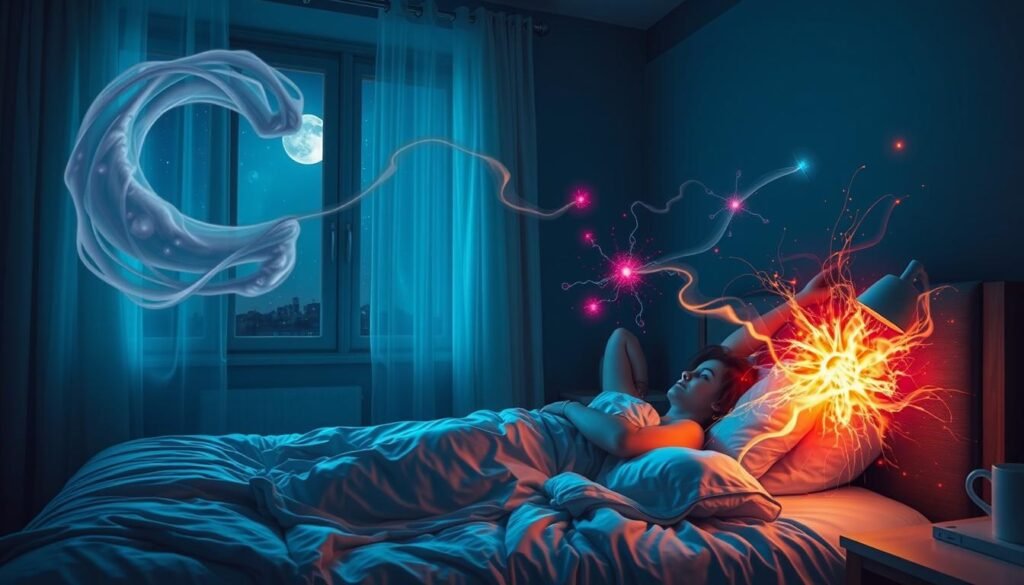 twitching when falling asleep anxiety