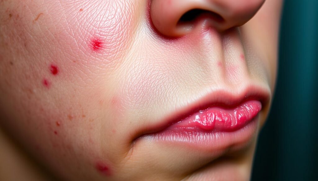 skin reactions from anxiety
