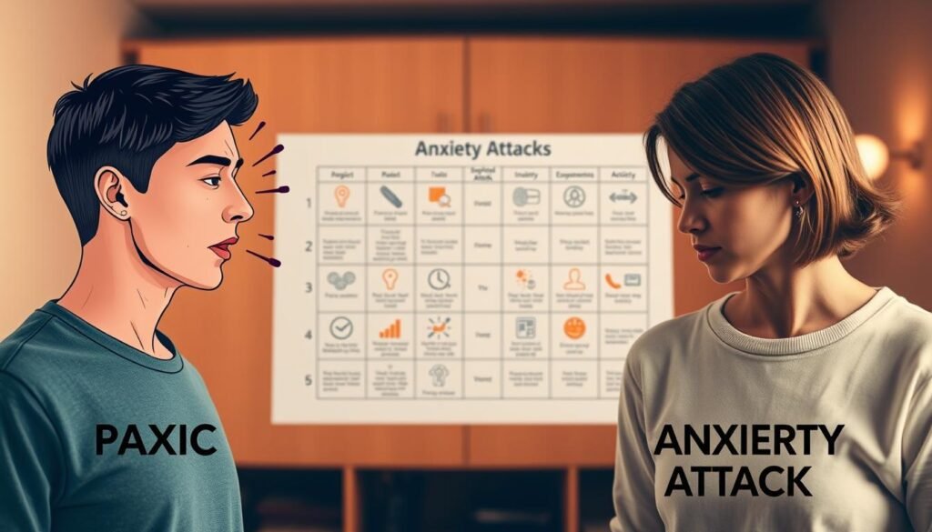 Panic attack signs comparison