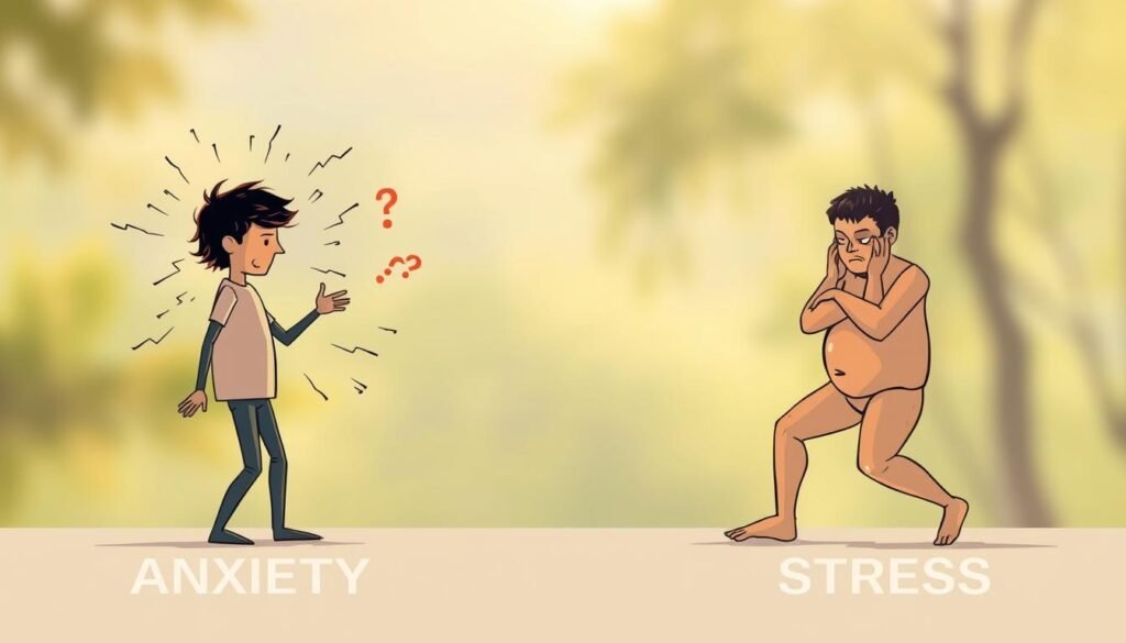 differences between anxiety and stress