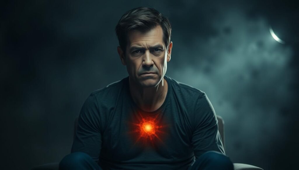 feeling nervous for no reason in chest