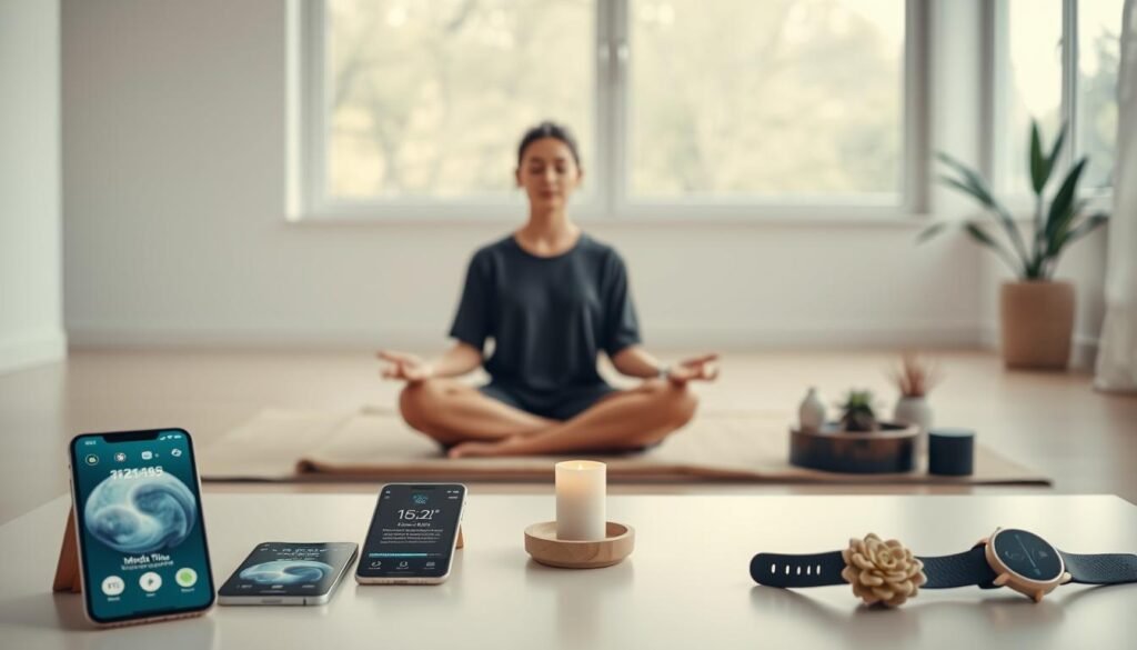 technology and meditation apps for managing anxious affect